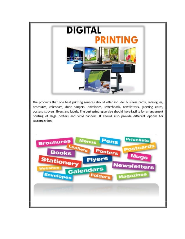 Choosing The Best Printing Service For Your Printing Needs My Pocket
