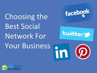 Choosing the
Best Social
Network For
Your Business
 