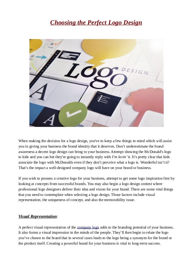 Choosing The Perfect Logo Design