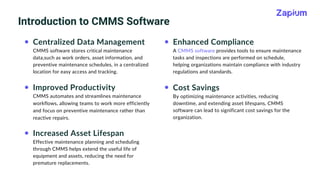 Choosing the Right CMMS Software - Zapium | PDF
