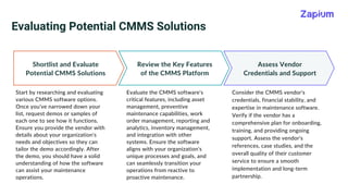Choosing the Right CMMS Software - Zapium | PDF