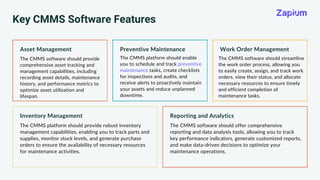 Choosing the Right CMMS Software - Zapium | PDF