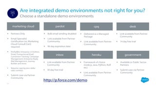 Choosing the Right Demo Environment (Salesforce Partners) | PDF