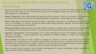Choosing the Right Methodology for PhD Scholars | PPTX