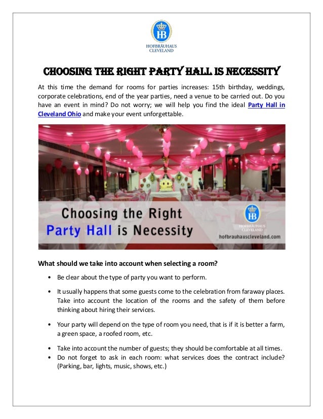 Party Halls In Cleveland Ohio