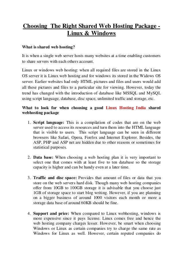 Choosing The Right Shared Web Hosting Package Images, Photos, Reviews
