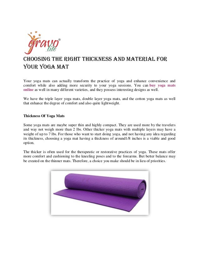 thickness of yoga mat should be