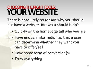 Choosing The Right Tools