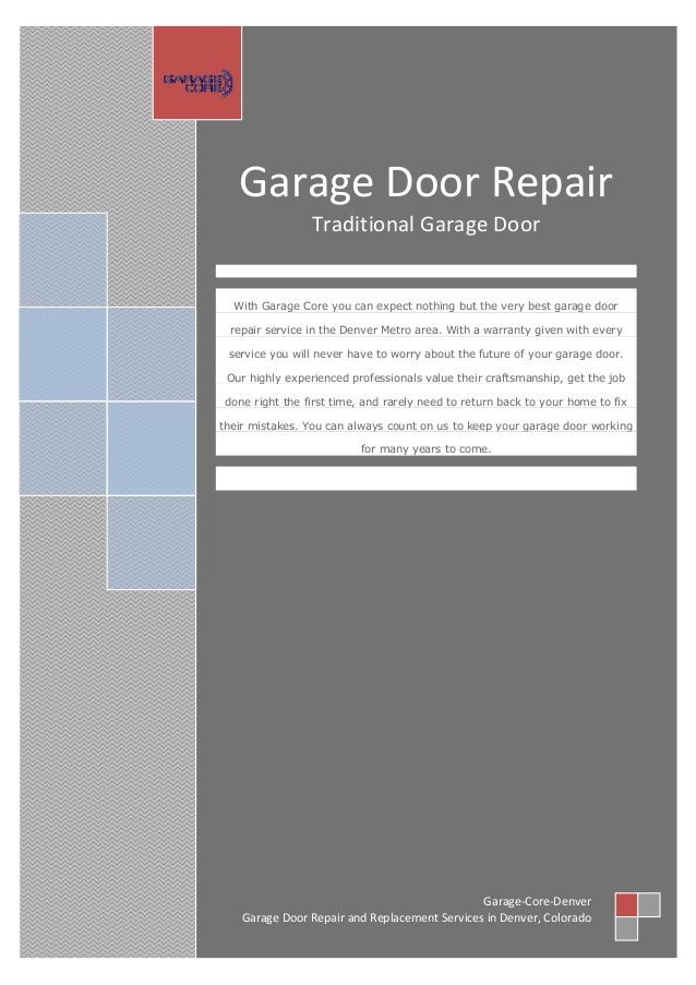 Choosing Traditional Garage Doors Garage Door Repair Denver