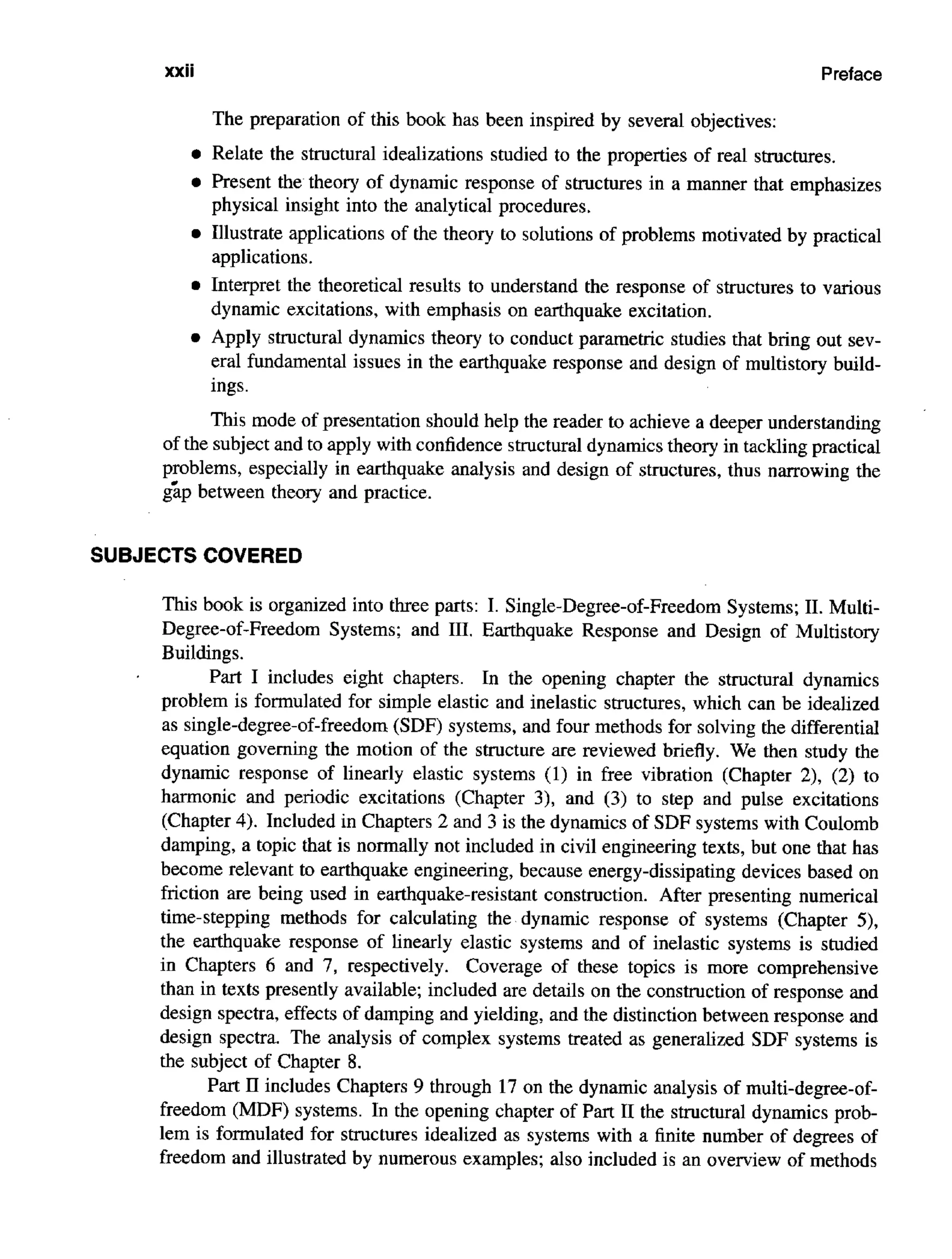 Chopra Dynamics Of Structures Theory And Applications To Earthquake