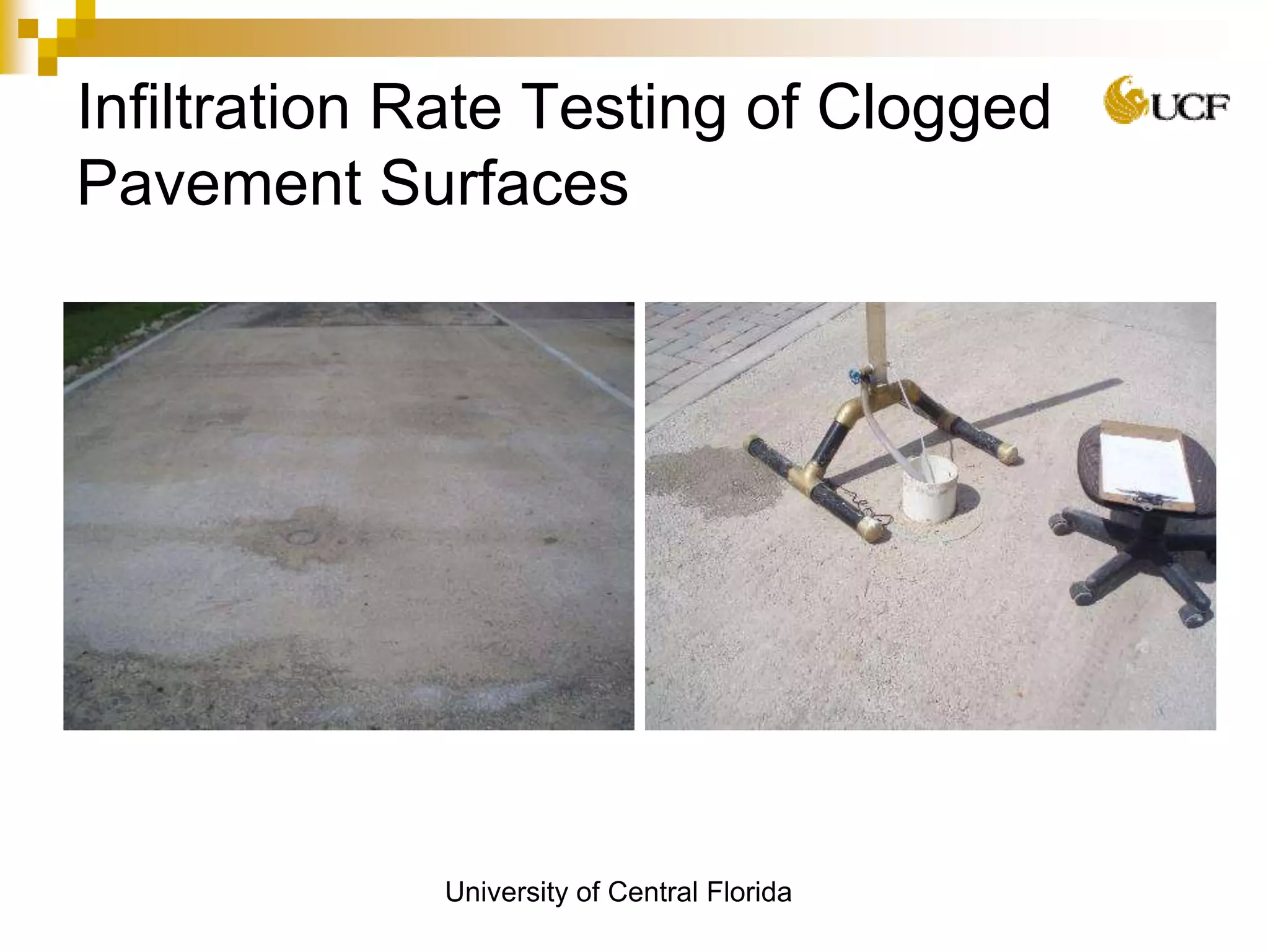 Measurement of Infiltration Rates and the Rejuvenation of Pervious ...