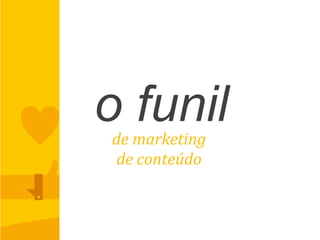 o funilde	
  marketing	
  	
  
de	
  conteúdo	
  
 