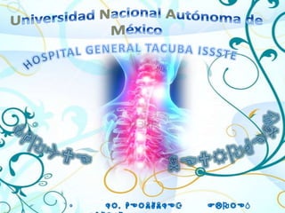 Universidad Nacional Autónoma de México HOSPITAL GENERAL TACUBA ISSSTE CHOQUE    NEUROGENICO    DR.  HERNANDEZ   FLORES   EDUARDO 