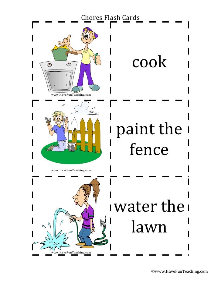 Chores flashcards
