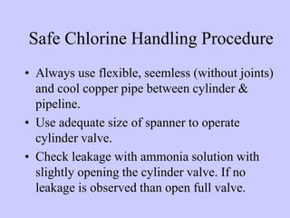 • Always use flexible, seemless (without joints)
and cool copper pipe between cylinder &
pipeline.
• Use adequate size of ...