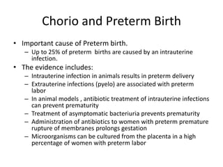 Chorioamnionitis presentation and management | PDF