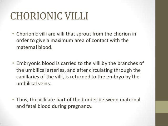 chorionic villus sampling chorionic villus sampling