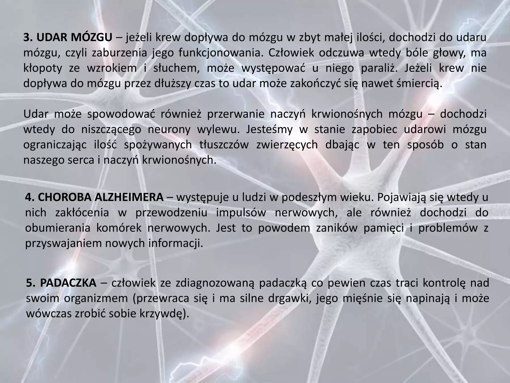 Choroby i higiena układu nerwowego | PPTX | Brain and Nervous System