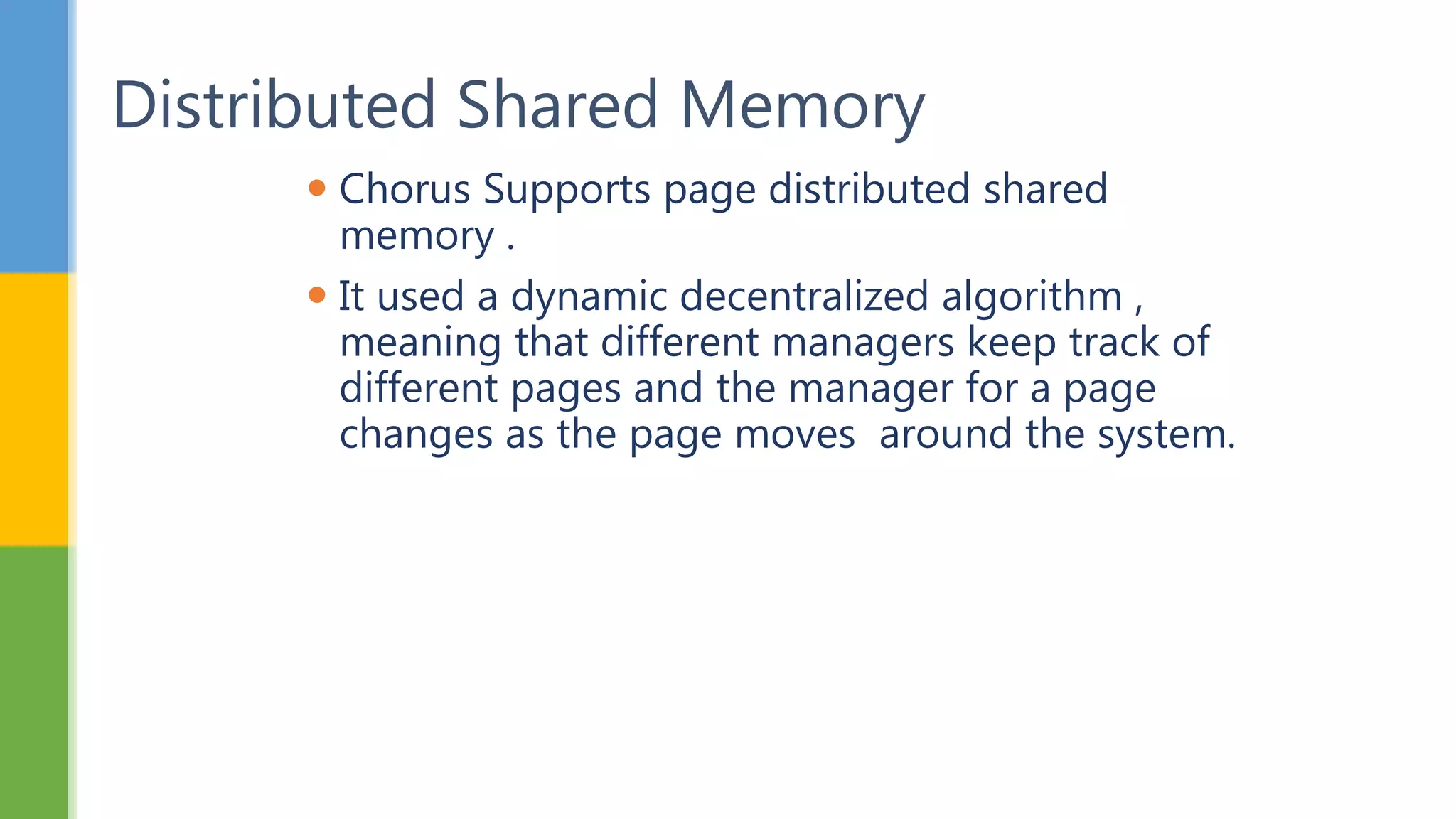 Chorus - Distributed Operating System [ case study ] | PPTX