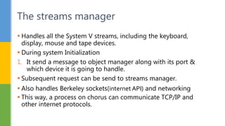 Chorus - Distributed Operating System [ case study ] | PPTX