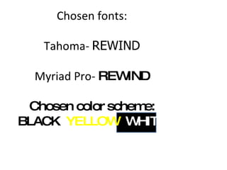 Chosen fonts