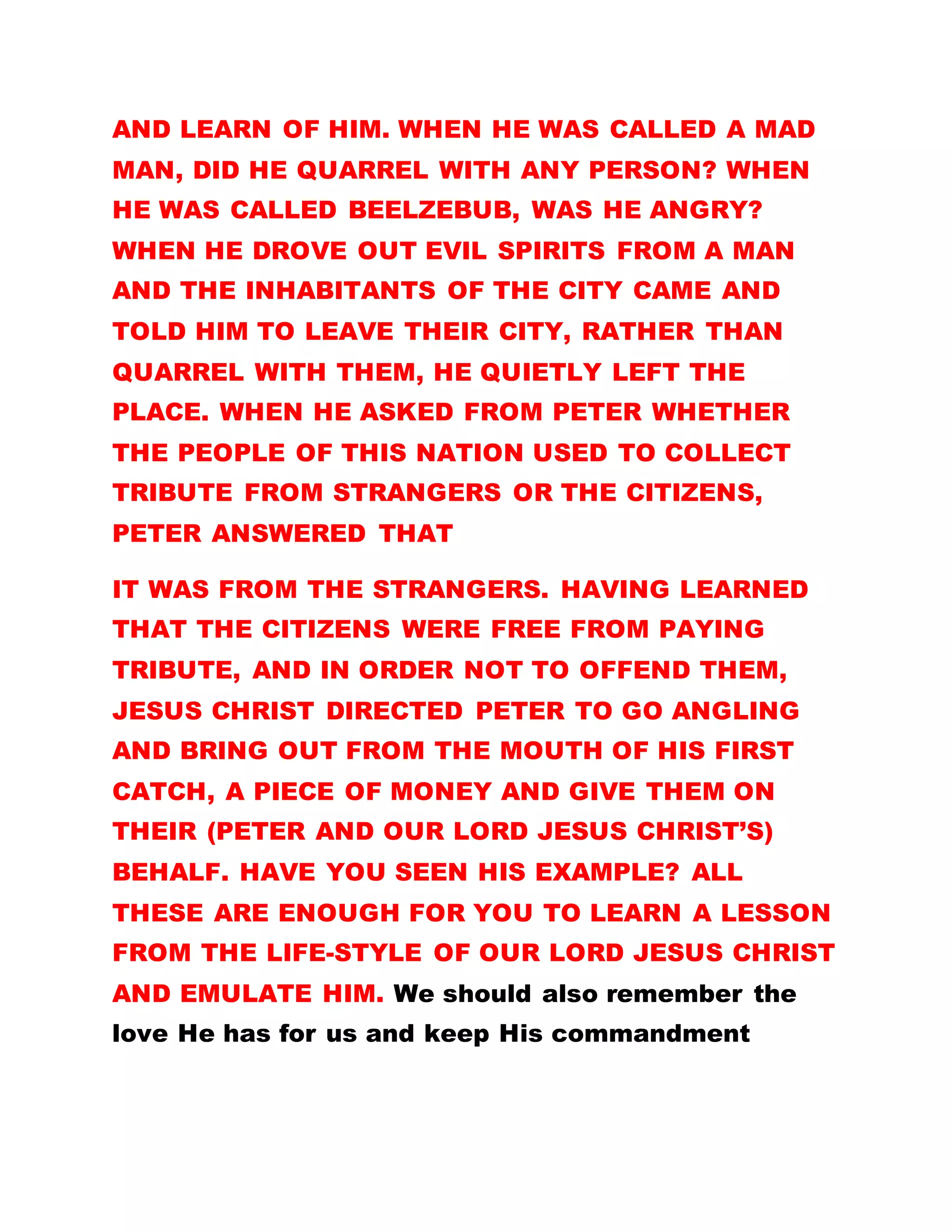 THE SUPERNATURAL TEACHER, AND
SOLE SPIRITUAL HEAD OF THE UNIVERSE
BROTHERHOOD OF THE CROSS AND STAR
Excerpt from the gospel: THE KEY OF LIFE
……………………………………………………………………………
THE TESTIMONY OF THE MYSTIC MAN FROM
BENDEL:
It is said, “Seek ye first the Kingdom of God and its
righteousness, and all other things shall be added
unto you.” THE CONCERN OF THIS KINGDOM OF
GOD IS FOR YOU TO COME AND RECEIVE THE
TEACHINGS OF OUR LORD JESUS CHRIST AND
APPLY THEM IN YOUR LIFE. PRACTICE ALL THE
TEACHINGS YOU ARE GIVEN HERE. THIS IS WHAT IS
EXPECTED OF YOU.
Those who were present when the twenty-four year
old mystic man from Bendel testified recently, can
bear witness to what I have been saying. IN THE
TESTIMONY, HE ADVISED THAT IF YOU REMAIN IN
BROTHERHOOD FOR TWENTY YEARS BUT YOU DO
NOT ABIDE BY THE TEACHINGS GIVEN BY THE
FATHER, THEN YOUR TWENTY YEAR STAY DOES
NOT MEAN ANYTHING. He confessed that when the
Brothers who met and advised him to come and
 