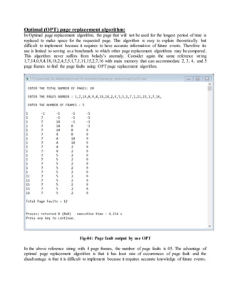 Chosse a best algorithm for page replacement to reduce page fault and ...
