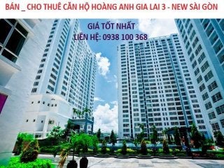 Bán căn hộ Hoàng Anh Gia Lai 3.Tầng cao.View Đẹp.Gía 17tr.LH 0938100368