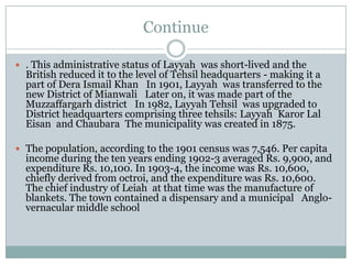 Ismail Layyah Chowk azam city in glance By SHAHID ABBAS KAHLON | PPTX