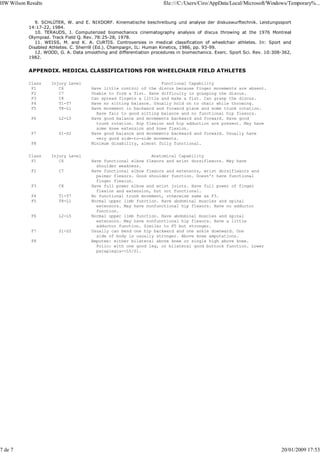Discus throwing performances and medical classification of wheelchair ...