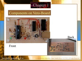© 2009 Pearson Education, Upper Saddle River, NJ 07458. All Rights Reserved
Floyd, Digital Fundamentals, 10th
ed
Chapter 1
Components on Vero-Board
Front
Back
 