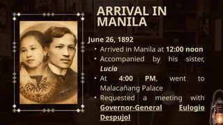 Detailed Account of Dr. Jose Rizal's 1892 Arrival in Manila and ...