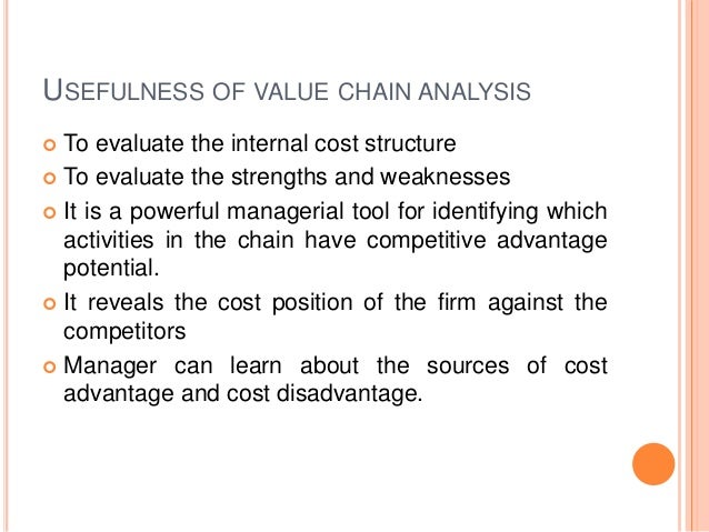limitations of value chain analysis This study examines the value chain's use for the service industry with porter's (1985) value chain model, a strategic analysis tool for internal factors, has been tested and used in various industries in many hospitality textbooks, the value chain this technique has some limitations firstly, the value chain seems to be built on the. limitations of value chain analysis This study examines the value chain's use for the service industry with porter's (1985) value chain model, a strategic analysis tool for internal factors, has been tested and used in various industries in many hospitality textbooks, the value chain this technique has some limitations firstly, the value chain seems to be built on the.