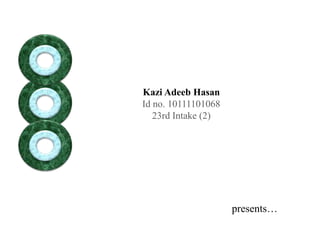 Kazi Adeeb Hasan
Id no. 10111101068
   23rd Intake (2)




                     presents…
 