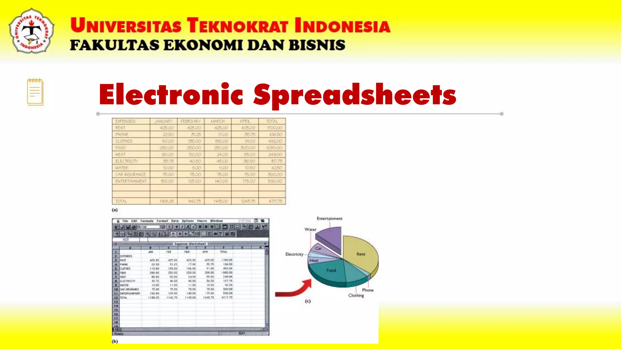 Electronic Spreadsheets
 