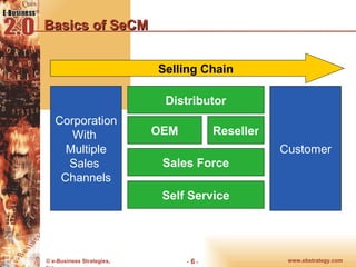 Basics of SeCM Corporation With  Multiple Sales  Channels Customer Distributor Self Service OEM Reseller Sales Force Selling Chain 