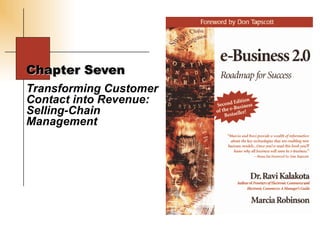Chapter Seven Transforming Customer Contact into Revenue: Selling-Chain Management  