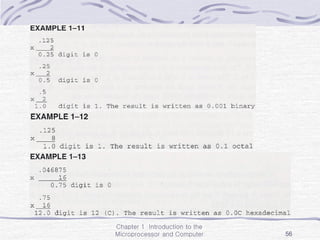 Chapter 1 Introduction to the
Microprocessor and Computer 56
 