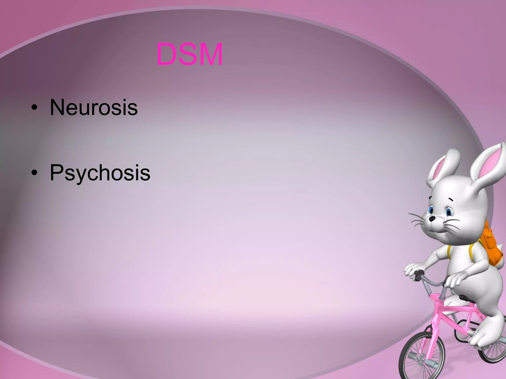DSM  Neurosis Psychosis 
