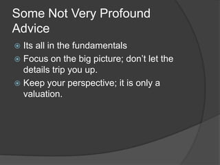 Value EnhancementFor an action to create value, it has toIncrease cash flows from assets in placeIncrease the expected growth rateIncrease the length of the growth periodReduce the cost of capitalThe value enhancement measures that have been widely promoted as new and different are neither. EVA and CFROI have their roots in traditional discounted cash flow modelsMeasures (like EVA and CFROI) do not create value; managers do. 