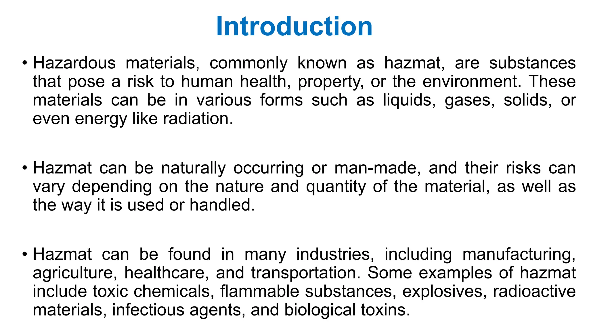 Hazmat And Logistics Introduction To Enhance The Logistics Intro Pptx