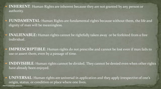 Imprescriptable In Human Rights Concept Of Human Rights- Foundation Course Semester 2-Prof. Karishma ...