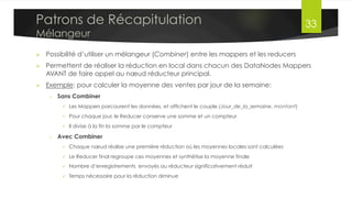 MapReduce V2 (MRv2)
Dr. Lilia SFAXI www.liliasfaxi.wix.com/liliasfaxi 33
Lancement d’une Application dans un Cluster YARN
Resource
Manager
Node Manager
Node Manager
Node Manager
Node Manager
Client
Lance application
MyApp
1	
  
Déclenche
2	
  
Application
Master
 