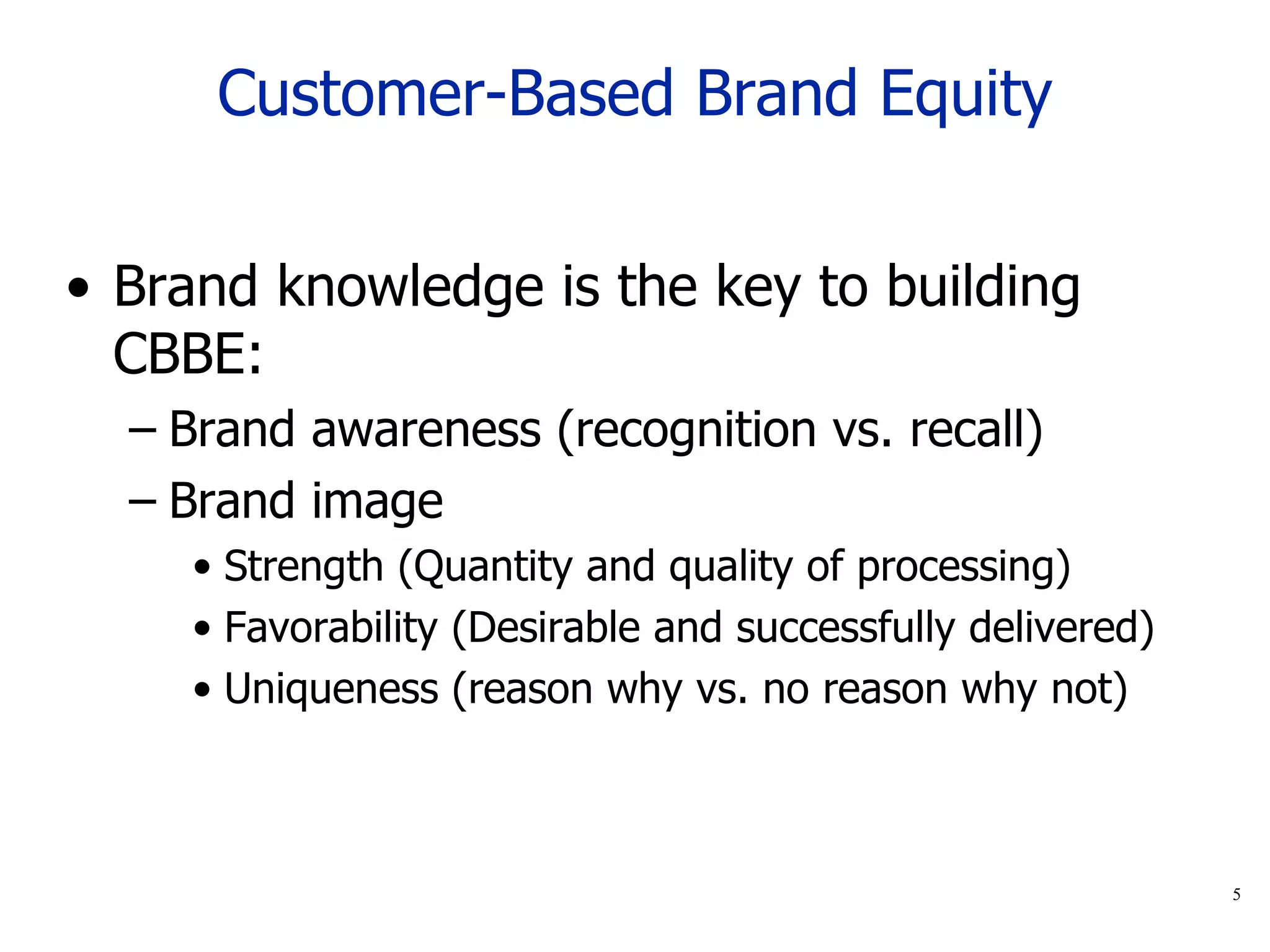 Customer Based Brand Equity | PPT