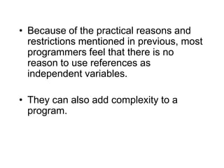 Chp3(pointers ref) | PPTX | Programming Languages | Computing