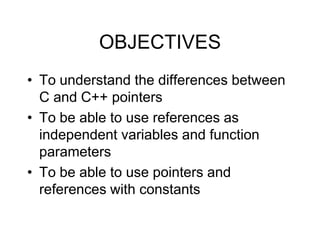 Chp3(pointers ref) | PPTX | Programming Languages | Computing