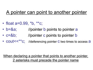 Chp3(pointers ref) | PPTX | Programming Languages | Computing
