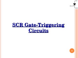 23
SCR Gate-TriggeringSCR Gate-Triggering
CircuitsCircuits
 