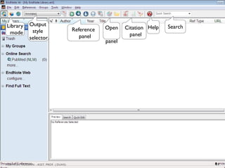 Library
mode
Output
style
selector
Reference
panel
Open
panel
Citation
panel
Help Search
19
MEHWISH HUSSAIN - ASST. PROF. ( DUHS)
 