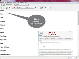 MEHWISH HUSSAIN - ASST. PROF. ( DUHS)
Start
adding
information
45
 